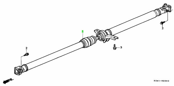 Propshaft - driveshaft Honda HRV 1998-2005 3d.