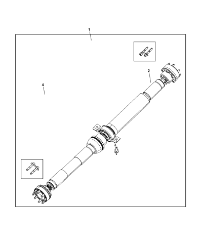 Propshaft - driveshaft Jeep Grand Cherokee WK2